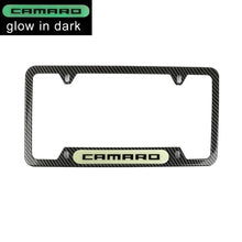 Load image into Gallery viewer, Brand New Universal 1PCS Camaro Carbon Fiber Style Metal License Plate Frame