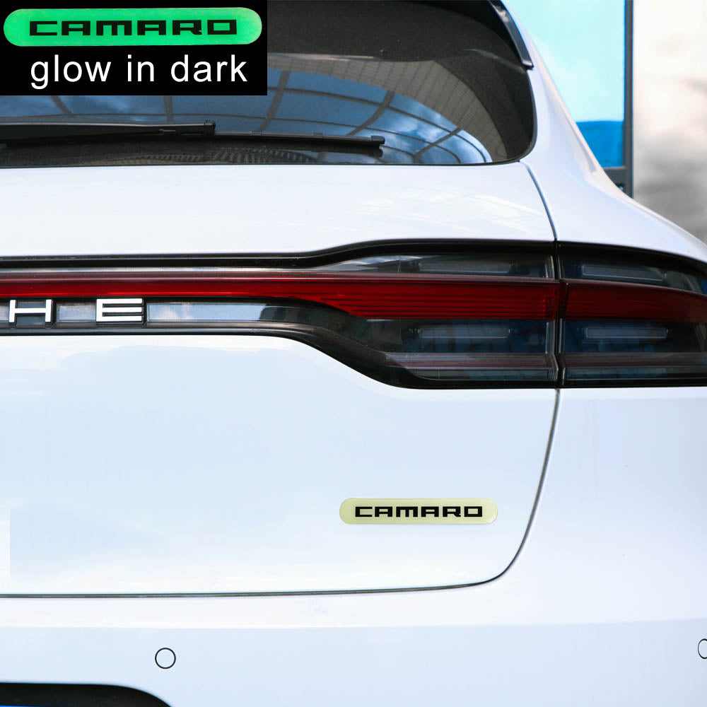 Brand New 8PCS CAMARO Glows in Dark Green Car Trunk Side Fenders Door Badge Scratch Guard Sticker