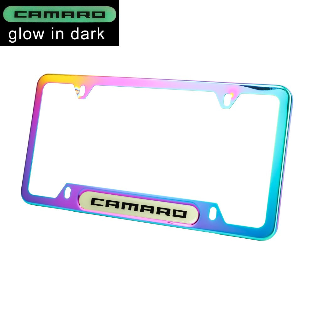 Brand New Universal 1PCS Camaro Neo Chrome Metal License Plate Frame