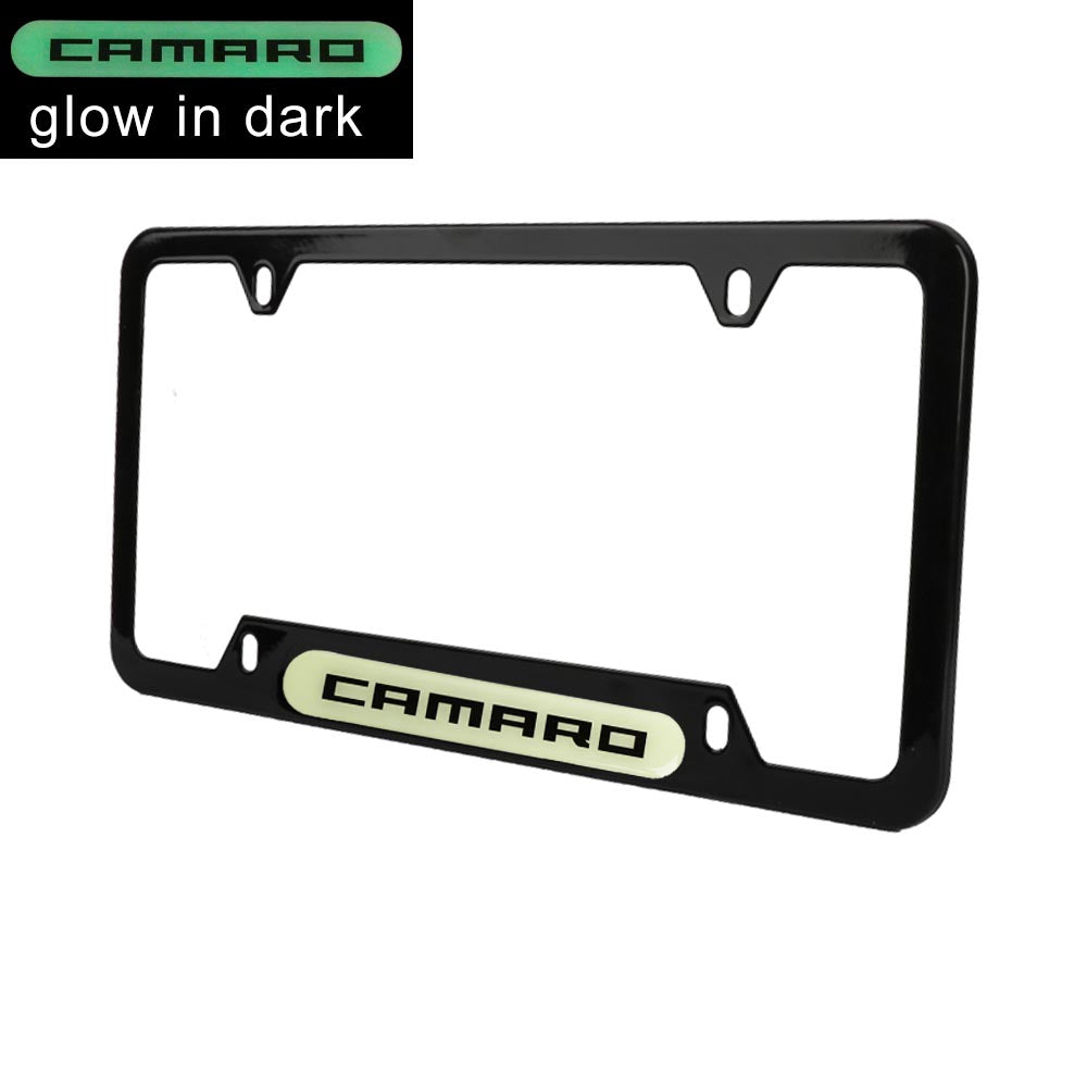 Brand New Universal 1PCS CAMARO Black Metal License Plate Frame