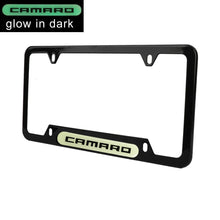 Load image into Gallery viewer, Brand New Universal 1PCS CAMARO Black Metal License Plate Frame