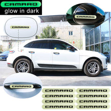 Load image into Gallery viewer, Brand New 8PCS CAMARO Glows in Dark Green Car Trunk Side Fenders Door Badge Scratch Guard Sticker