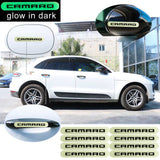 Brand New 8PCS CAMARO Glows in Dark Green Car Trunk Side Fenders Door Badge Scratch Guard Sticker