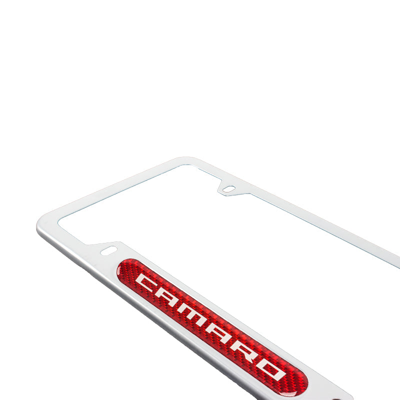 Brand New Universal 1PCS CAMARO Silver Metal License Plate Frame