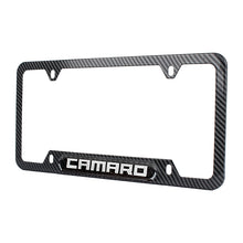 Load image into Gallery viewer, Brand New Universal 1PCS Camaro Carbon Fiber Look Metal License Plate Frame