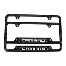 Load image into Gallery viewer, Brand New Universal 1PCS Camaro Carbon Fiber Look Metal License Plate Frame