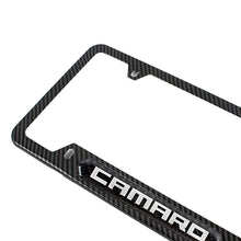 Load image into Gallery viewer, Brand New Universal 1PCS Camaro Carbon Fiber Look Metal License Plate Frame