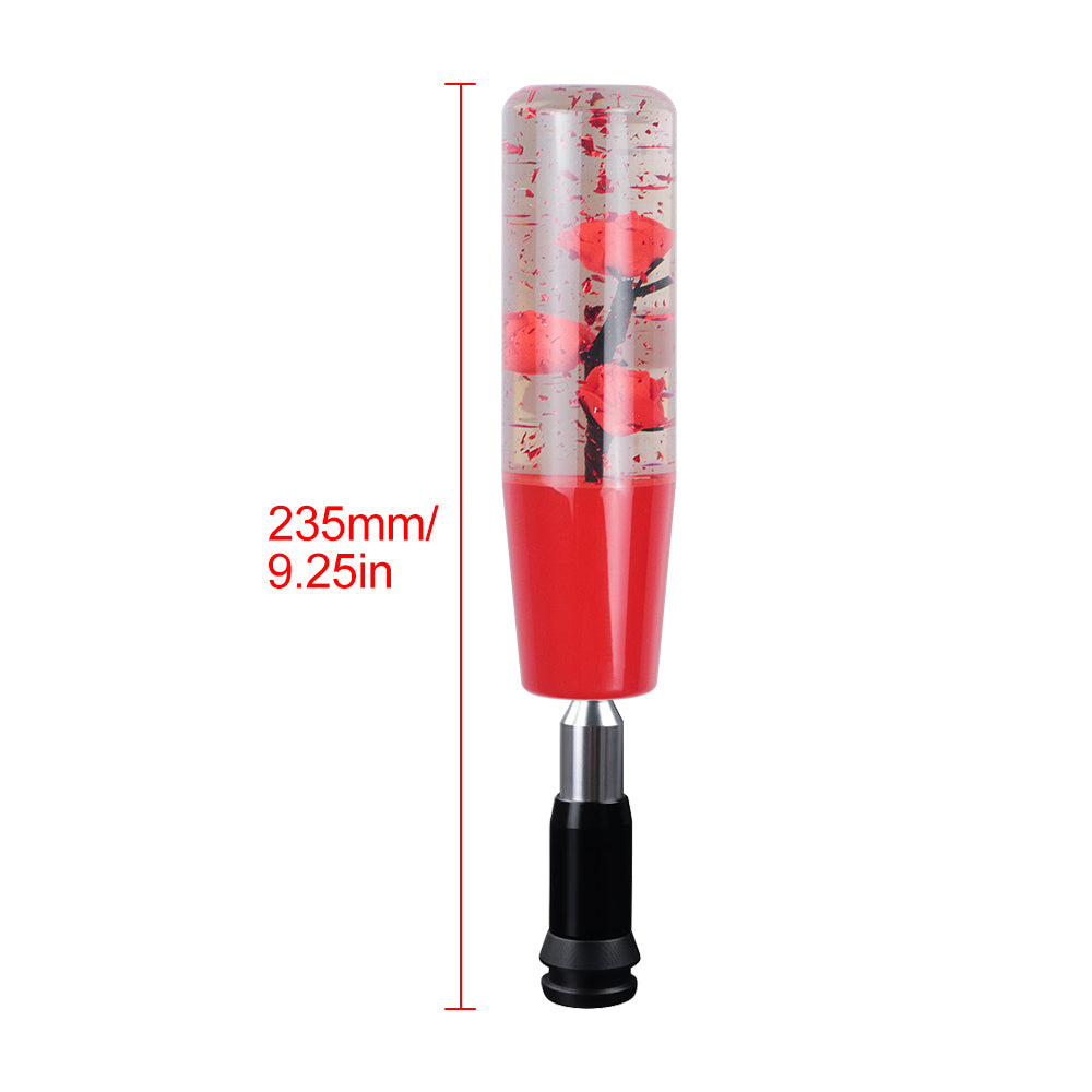 Brand New Glitter Red Rose Flower Stick Shift Knob Automatic Gear Shifter