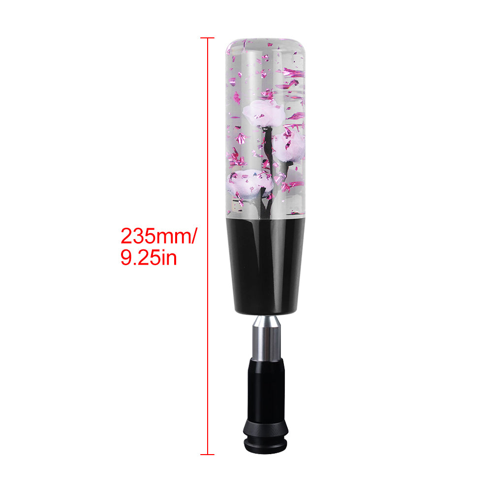 Brand New Glitter Light Pink Rose Flower Stick Shift Knob Automatic Gear Shifter