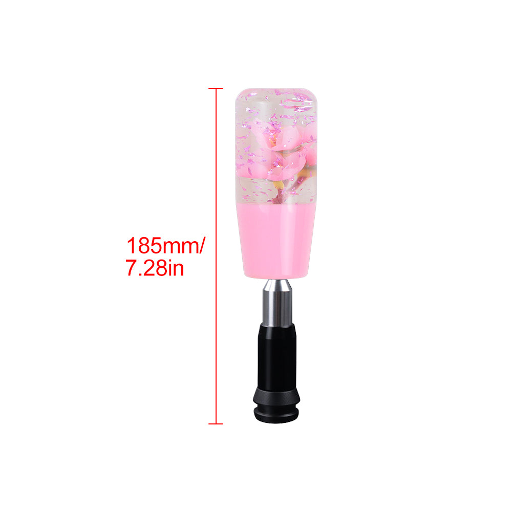 Brand New Glitter Pink Rose Flower Stick Shift Knob Automatic Gear Shifter