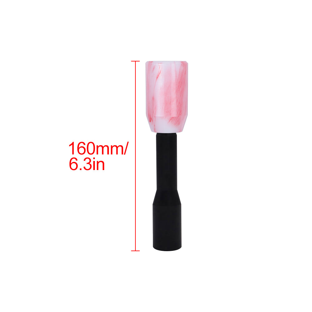 Brand New Universal JDM RED 6CM Marble Style Stick Manuel Gear Stick Shift Knob M8 M10 M12 & Black Shifter Extender Extension