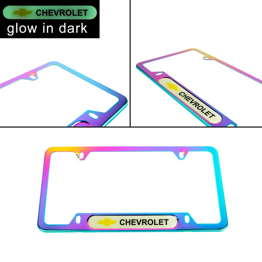 Brand New Universal 1PCS Chevrolet Neo Chrome Metal License Plate Frame