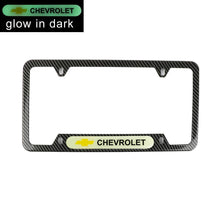 Load image into Gallery viewer, Brand New Universal 2PCS Chevrolet Carbon Fiber Style Metal License Plate Frame