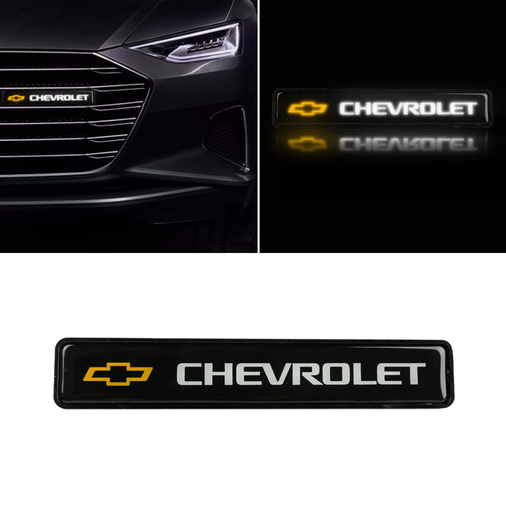 BRAND NEW 1PCS CHEVROLET NEW LED LIGHT CAR FRONT GRILLE BADGE ILLUMINATED DECAL STICKER