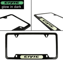 Load image into Gallery viewer, Brand New Universal 1PCS HONDA CIVIC Black Metal License Plate Frame