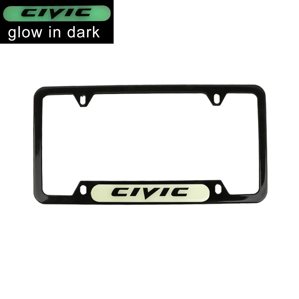 Brand New Universal 1PCS HONDA CIVIC Black Metal License Plate Frame