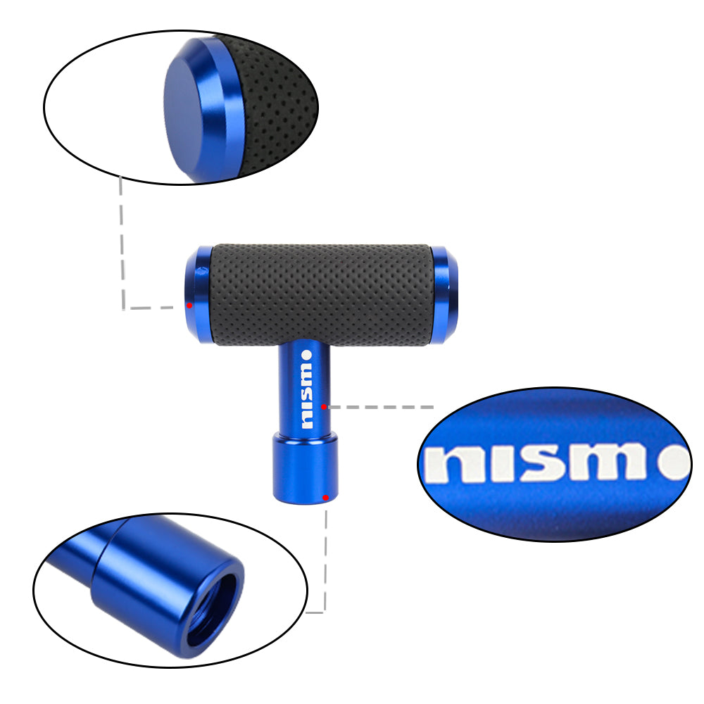 BRAND NEW NISMO BLUE Leather Car Shift Knob Aircraft Joystick Transmission Racing Gear M8 M10 M12