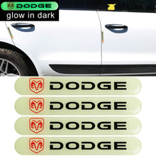 Load image into Gallery viewer, Brand New 4PCS DODGE Glows in Dark Green Car Trunk Side Fenders Door Badge Scratch Guard Sticker