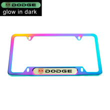 Load image into Gallery viewer, Brand New Universal 1PCS DODGE Neo Chrome Metal License Plate Frame