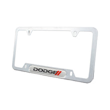 Load image into Gallery viewer, Brand New Universal 2PCS Dodge Silver Metal License Plate Frame