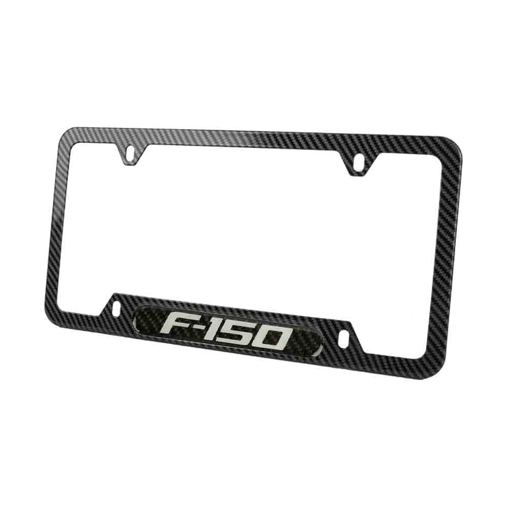 Brand New Universal 1PCS F-150 Carbon Fiber Look Metal License Plate Frame