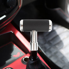 Load image into Gallery viewer, Brand New Universal MUGEN SILVER Aircraft Joystick Aluminum Leather Car Gear Shift Knob Shifter Lever Head M8 M10 M12