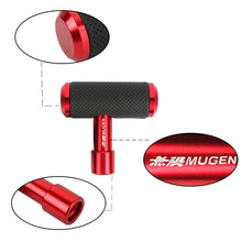 Load image into Gallery viewer, Brand New Universal MUGEN RED Aircraft Joystick Aluminum Leather Car Gear Shift Knob Shifter Lever Head M8 M10 M12