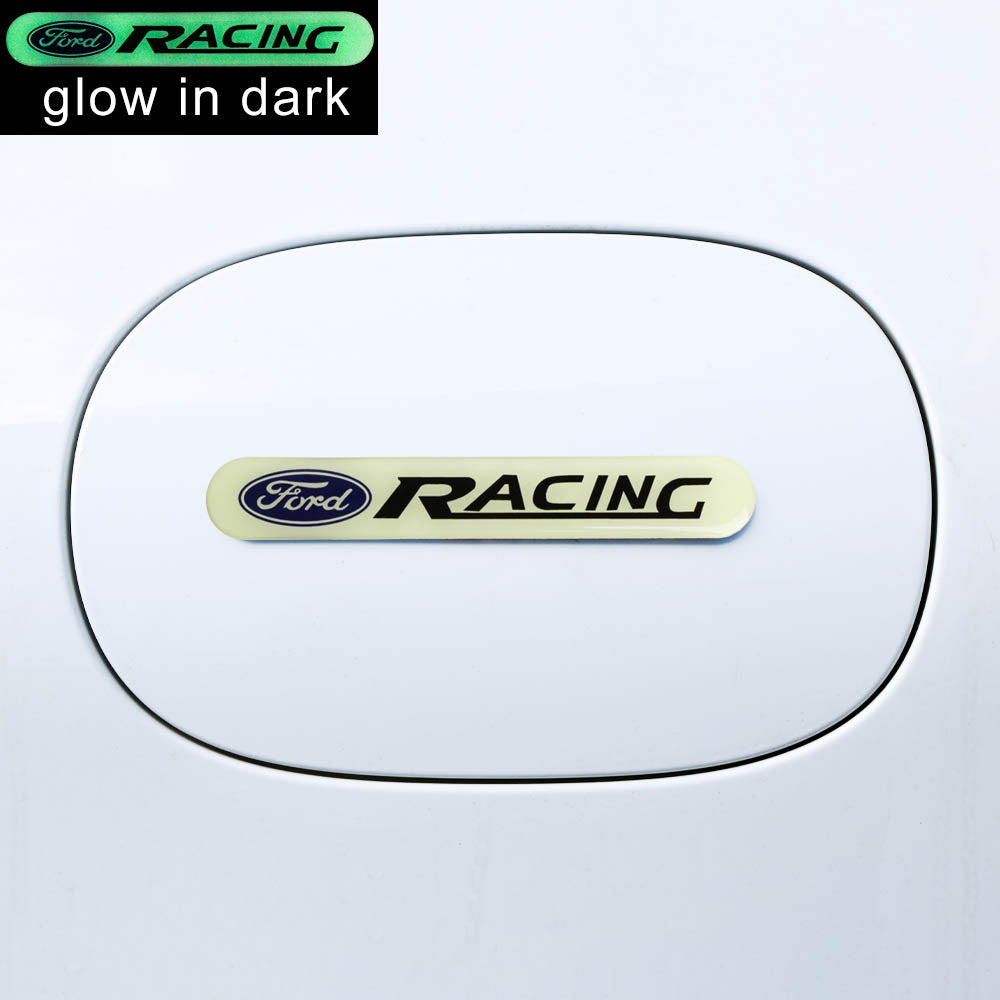 Brand New 8PCS FORD RACING Glows in Dark Green Car Trunk Side Fenders Door Badge Scratch Guard Sticker