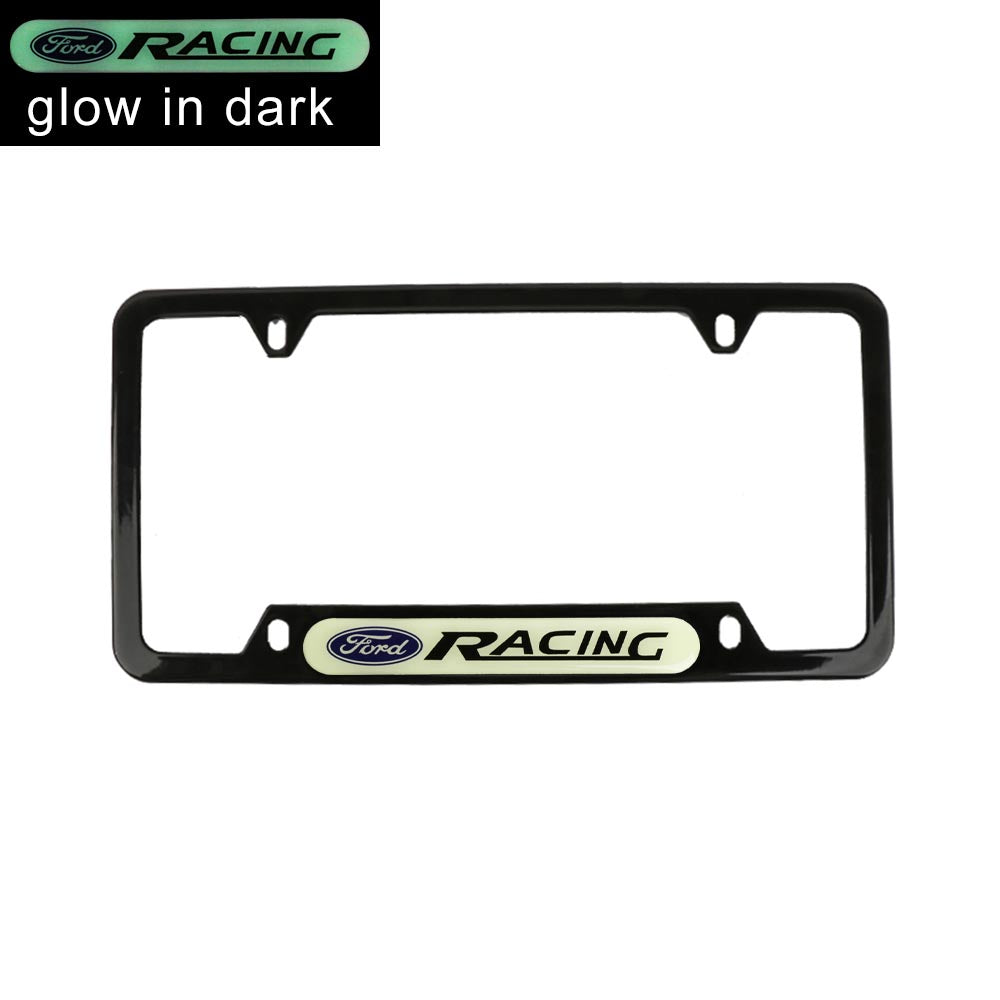 Brand New Universal 1PCS FORD RACING Black Metal License Plate Frame