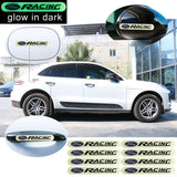 Brand New 8PCS FORD RACING Glows in Dark Green Car Trunk Side Fenders Door Badge Scratch Guard Sticker