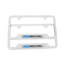 Load image into Gallery viewer, Brand New Universal 1PCS Ford Racing Silver Metal License Plate Frame