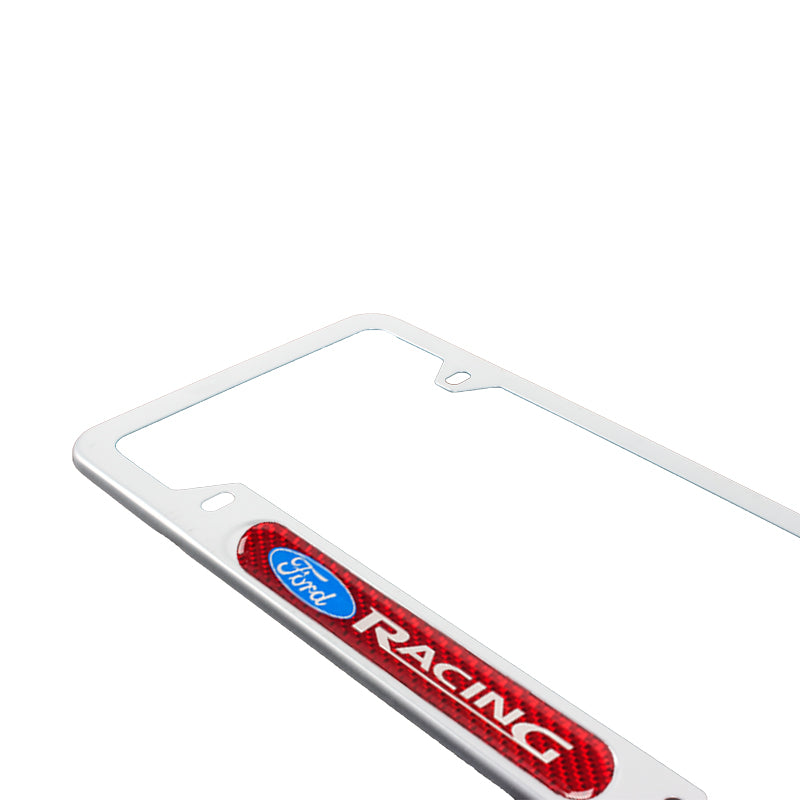 Brand New Universal 1PCS Ford Racing Silver Metal License Plate Frame