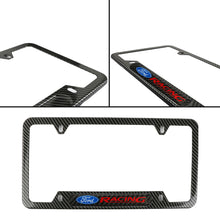 Load image into Gallery viewer, Brand New Universal 1PCS Ford Racing Carbon Fiber Look Metal License Plate Frame