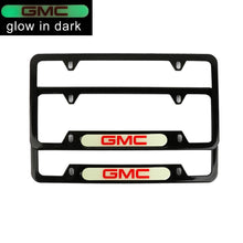 Load image into Gallery viewer, Brand New Universal 2PCS GMC Black Metal License Plate Frame