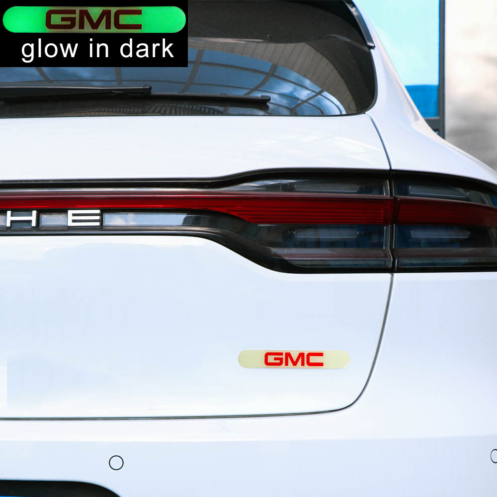 Brand New 8PCS GMC Glows in Dark Green Car Trunk Side Fenders Door Badge Scratch Guard Sticker