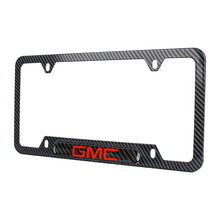 Load image into Gallery viewer, Brand New Universal 1PCS GMC Carbon Fiber Look Metal License Plate Frame