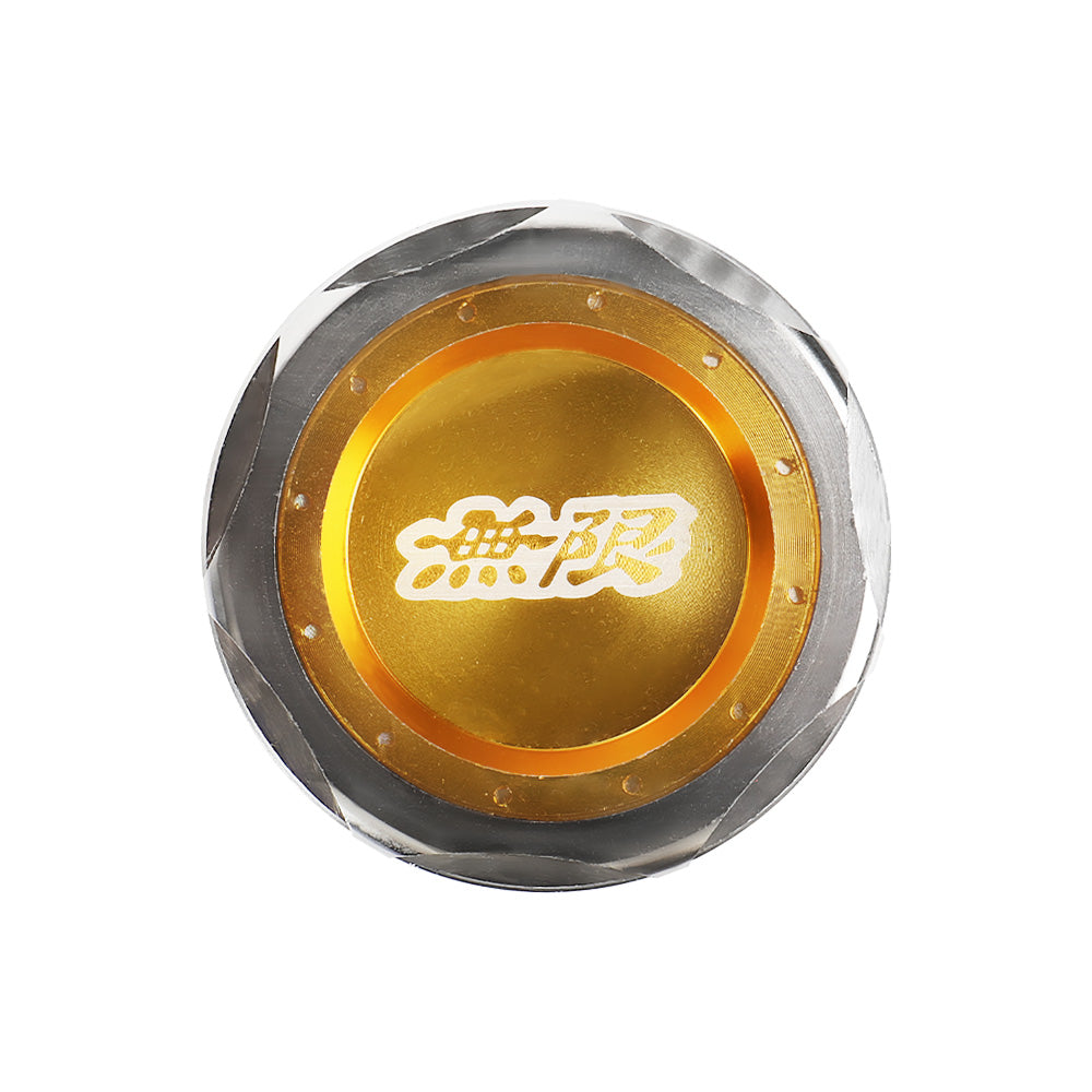 Brand New JDM Mugen Emblem Brushed Gold Engine Oil Filler Cap Badge For Honda / Acura