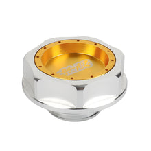 Load image into Gallery viewer, Brand New JDM Mugen Emblem Brushed Gold Engine Oil Filler Cap Badge For Honda / Acura