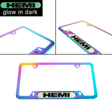 Load image into Gallery viewer, Brand New Universal 1PCS HEMI Neo Chrome Metal License Plate Frame