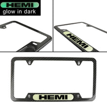 Load image into Gallery viewer, Brand New Universal 1PCS HEMI Carbon Fiber Style Metal License Plate Frame