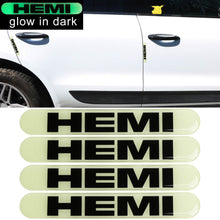 Load image into Gallery viewer, Brand New 4PCS HEMI Glows in Dark Green Car Trunk Side Fenders Door Badge Scratch Guard Sticker