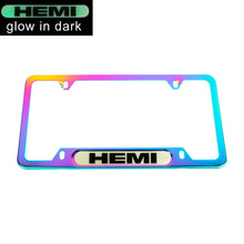 Load image into Gallery viewer, Brand New Universal 1PCS HEMI Neo Chrome Metal License Plate Frame