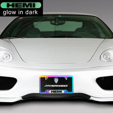 Load image into Gallery viewer, Brand New Universal 1PCS HEMI Neo Chrome Metal License Plate Frame