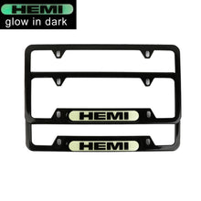 Load image into Gallery viewer, Brand New Universal 2PCS HEMI Black Metal License Plate Frame