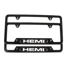 Load image into Gallery viewer, Brand New Universal 1PCS HEMI Carbon Fiber Look Metal License Plate Frame