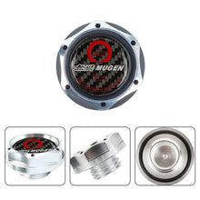 Load image into Gallery viewer, Brand New Jdm Silver Engine Oil Cap With Real Carbon Fiber Mugen Sticker Emblem For Honda / Acura