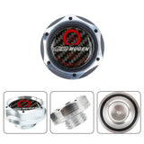 Brand New Jdm Silver Engine Oil Cap With Real Carbon Fiber Mugen Sticker Emblem For Honda / Acura