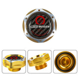 Brand New Jdm Gold Engine Oil Cap With Real Carbon Fiber Mugen Sticker Emblem For Honda / Acura