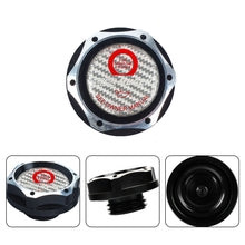 Load image into Gallery viewer, Brand New Jdm Black Engine Oil Cap With Real Carbon Fiber Mugen Sticker Emblem For Honda / Acura