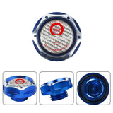 Brand New Jdm Blue Engine Oil Cap With Real Carbon Fiber Mugen Sticker Emblem For Honda / Acura